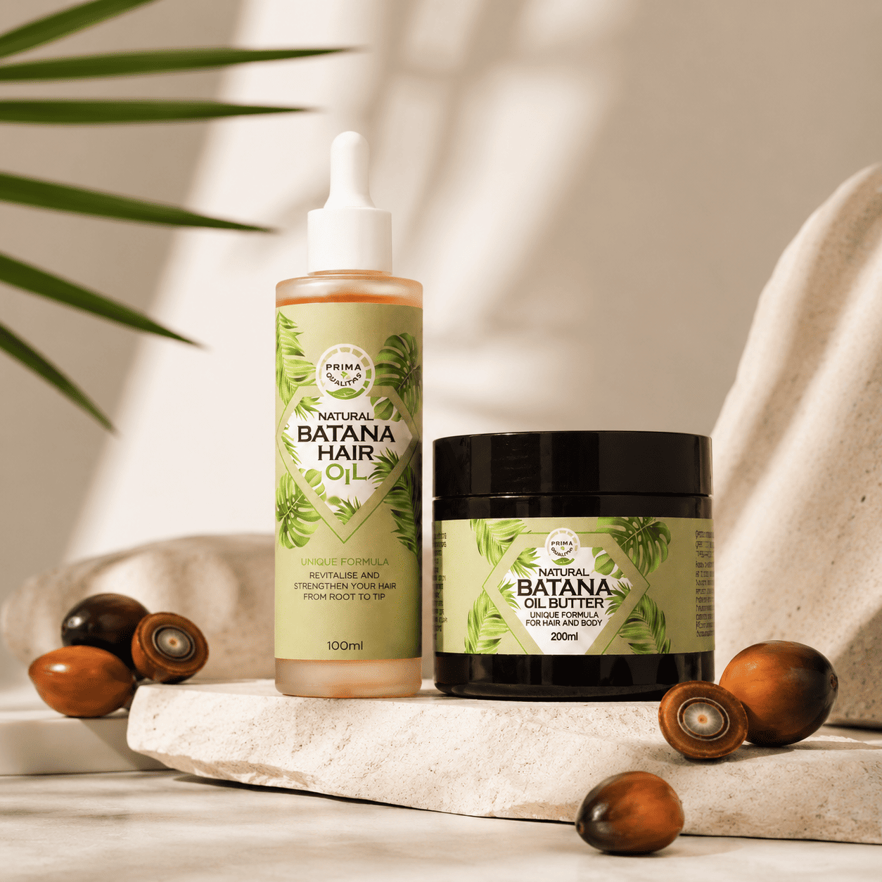 Prima Qualitas Duo Batana set – Batana maska i Batana ulje za njegu kose.
