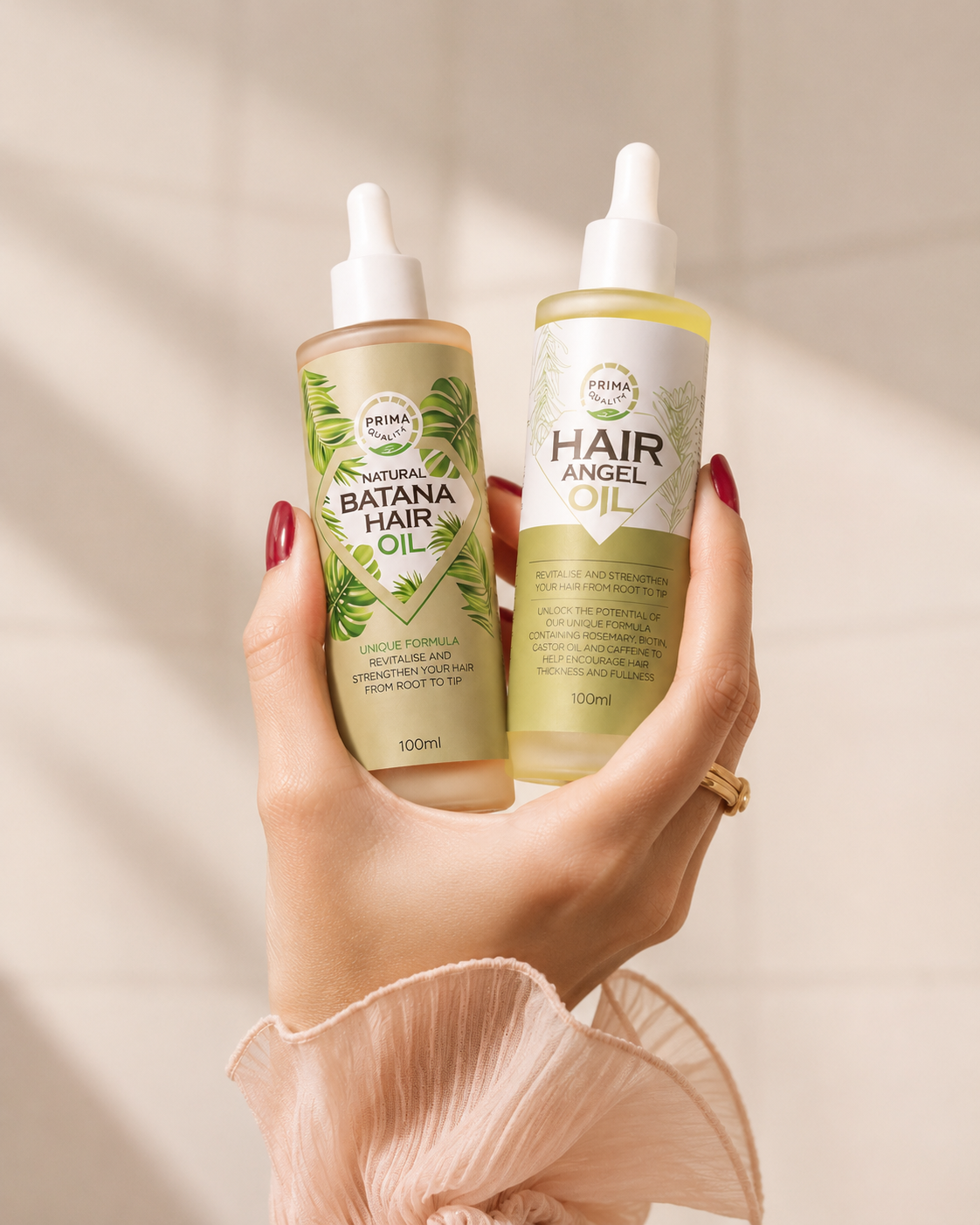 Prima Qualitas Hair Angel Oil and Batana Oil  set for hair growth, hair strength and hair repair
